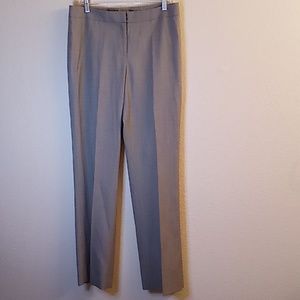 LAFAYETTE 148 NEW YORK Basic Straight Leg Zip  Up Trousers Sz 10 Black Cream B7